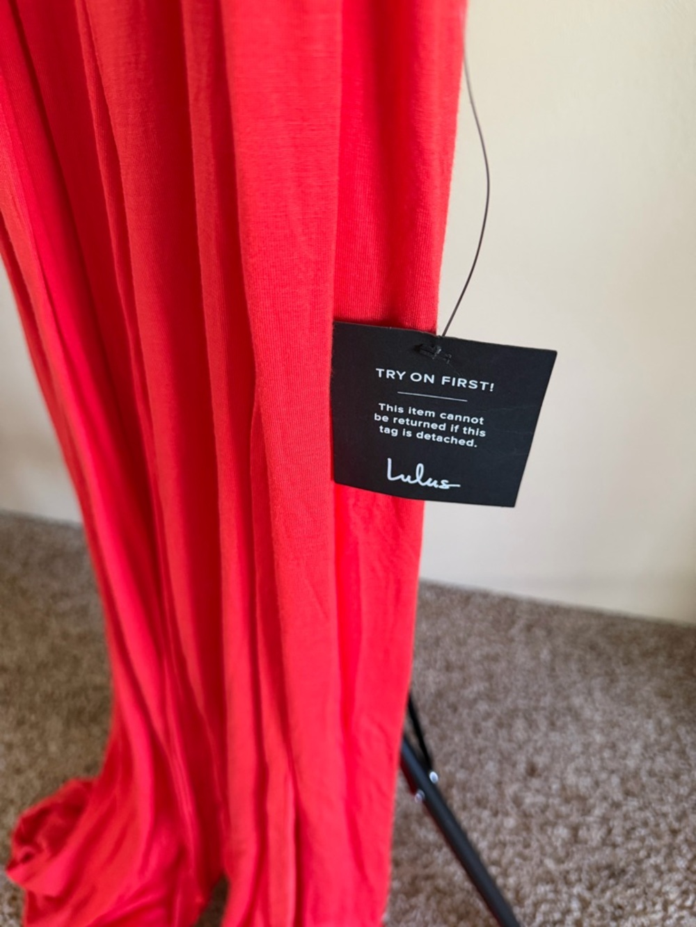 NWT Lulu's Just Breathe Date Night V-Neck Jumpsuit w/ Tie Waist Size Small - Picture 6 of 6